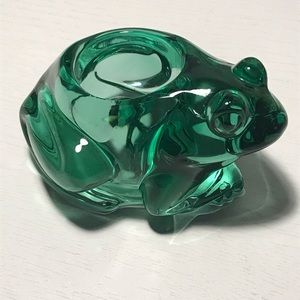 Yankee Candle Clear Glass Green Frog Votive Holder